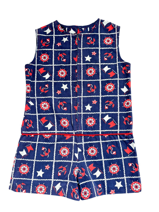 Youth navy sailor romper