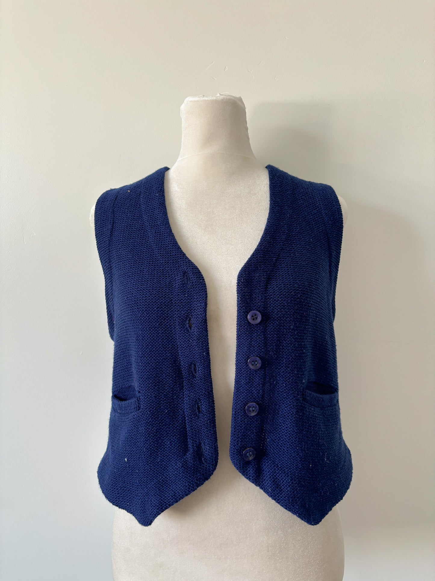 Blue acrylic vest-XS