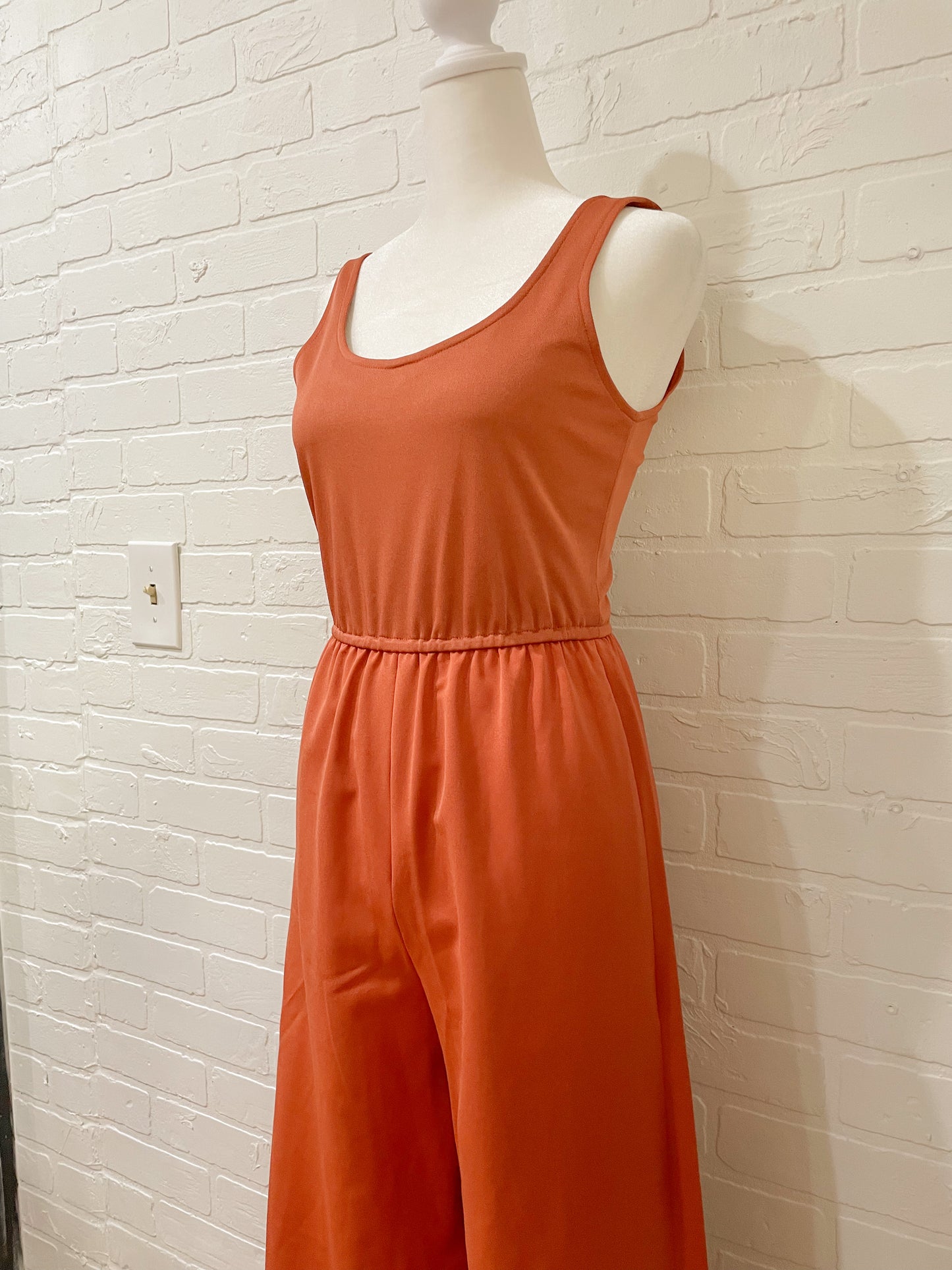 Orange wide leg Jumpsuit-Small