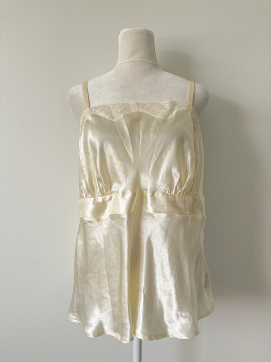 Cream silky camisole-1X