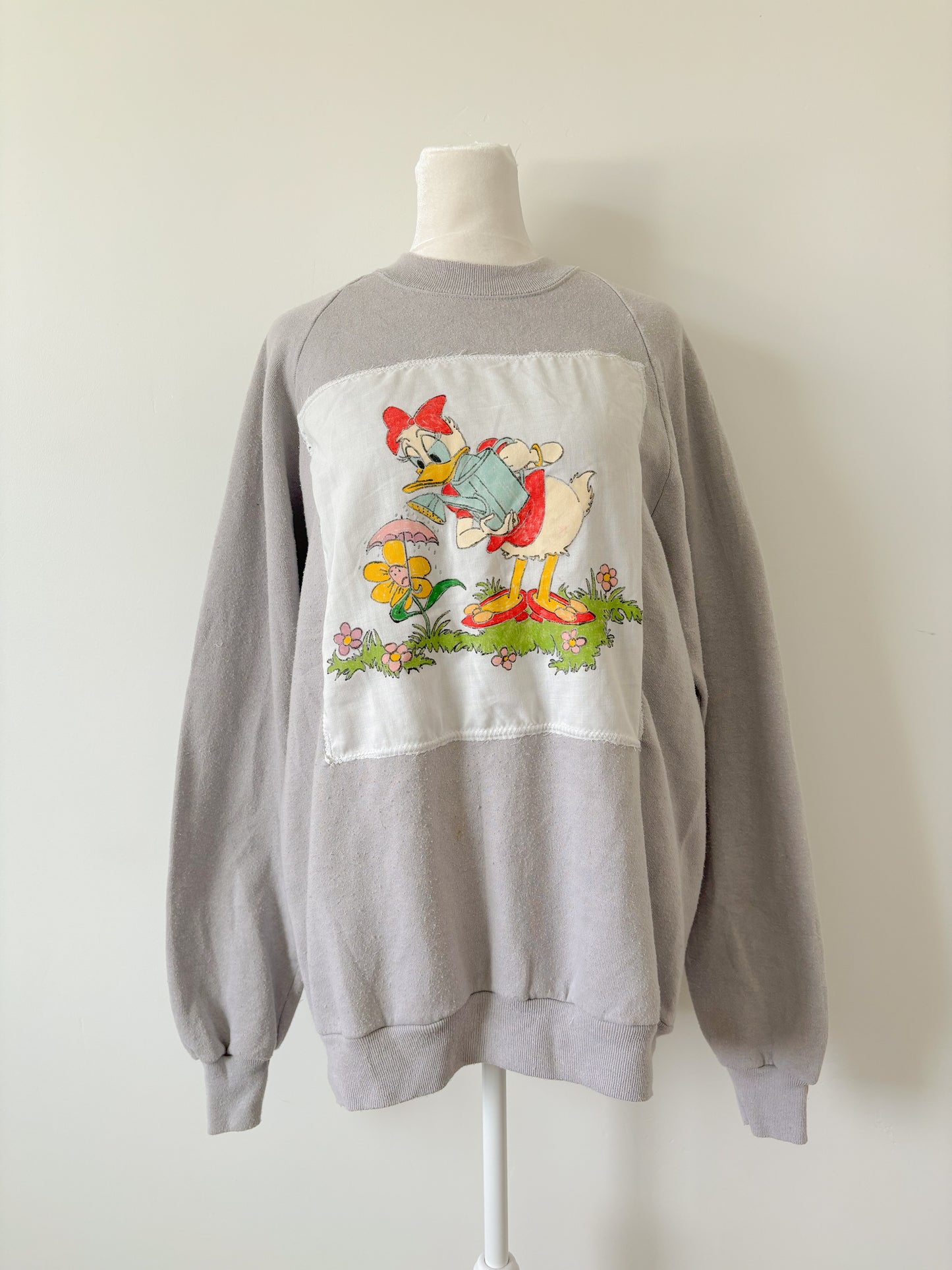 Violet daisy sweatshirt-XL