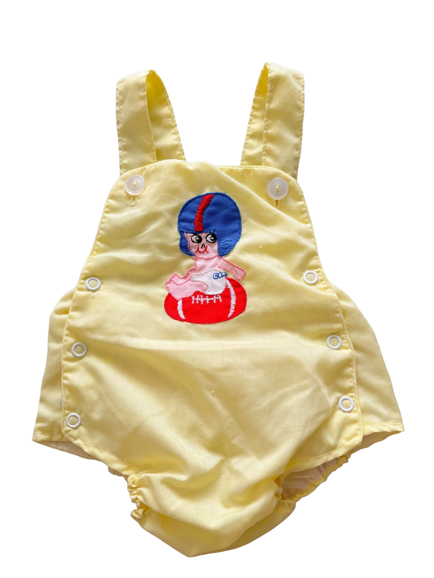 Baby yellow football romper