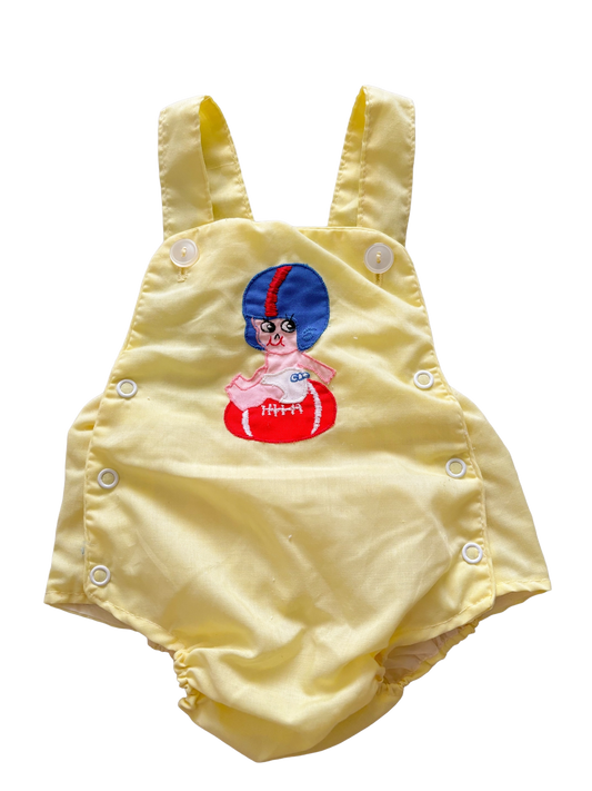 Baby yellow football romper