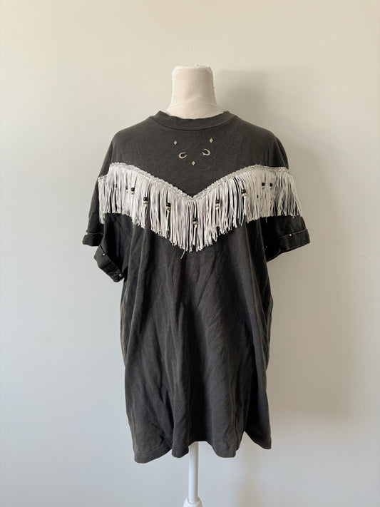 Black western tee-M