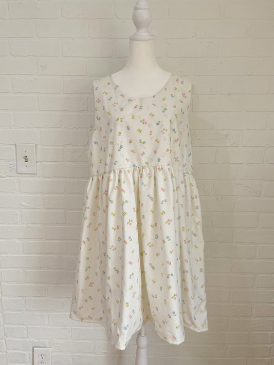 Handmade white floral dress