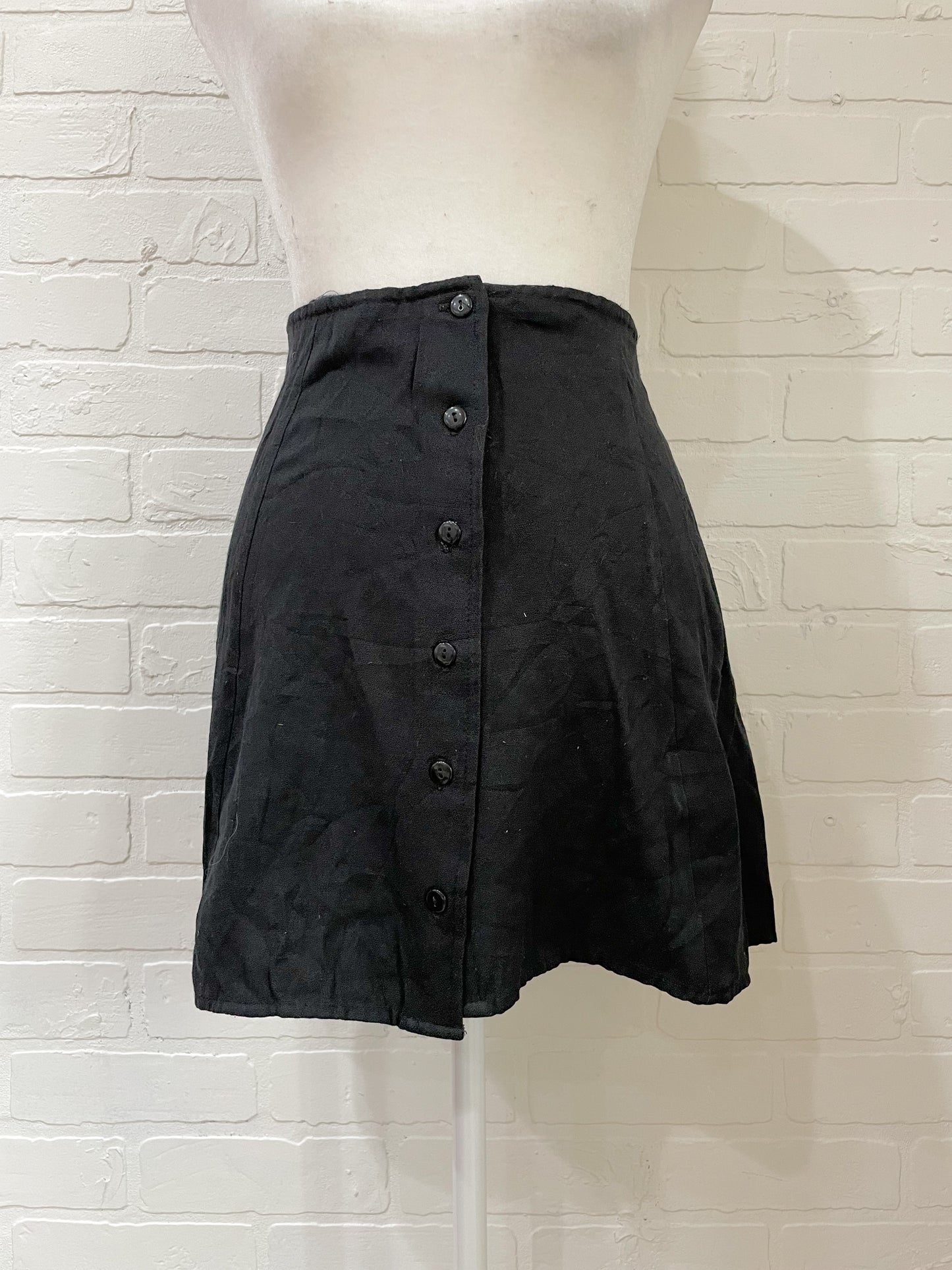 Black button up skirt-S