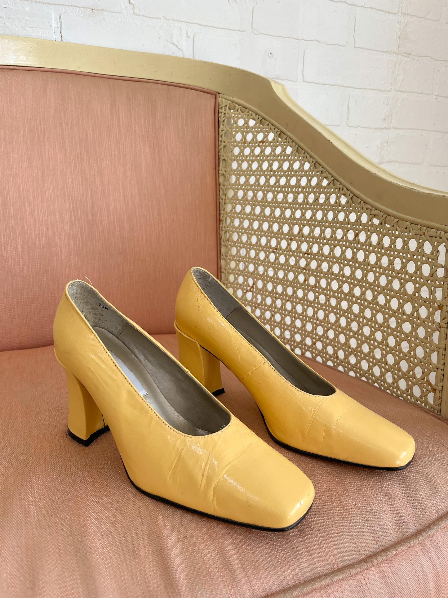 Vintage yellow heels