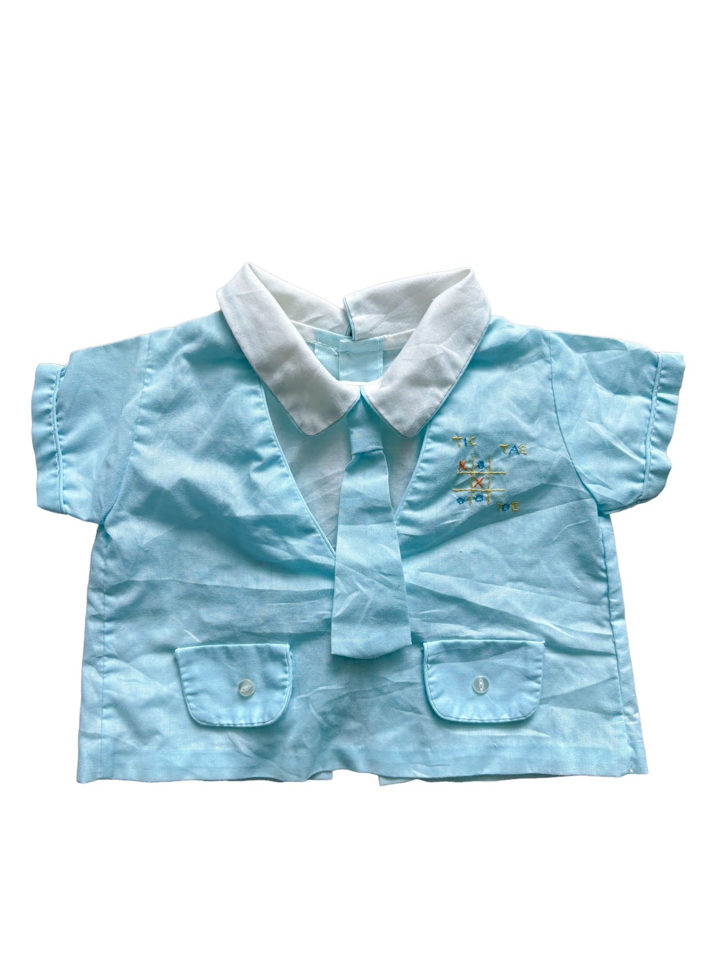 Baby blue tie top