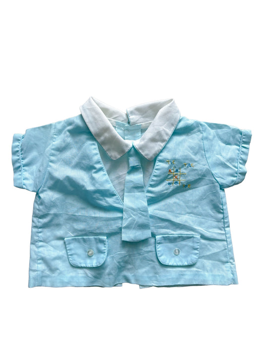 Baby blue tie top