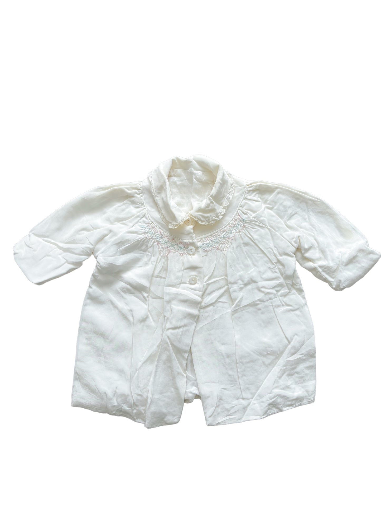 Baby white collared button up jacket